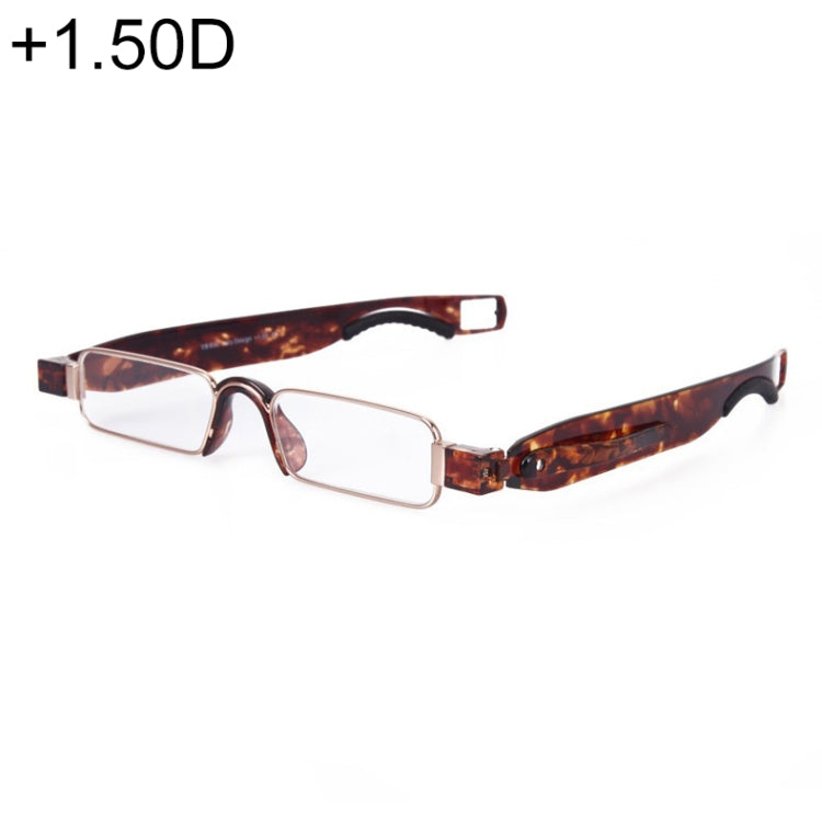 Portable Folding 360 Degree Rotation Presbyopic Reading Glasses with Pen Hanging, +1.50D Reluova