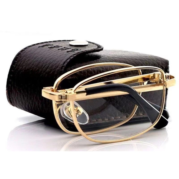 Folding Anti Blue-ray Presbyopic Reading Glasses with Case & Cleaning Cloth, +1.00D Reluova