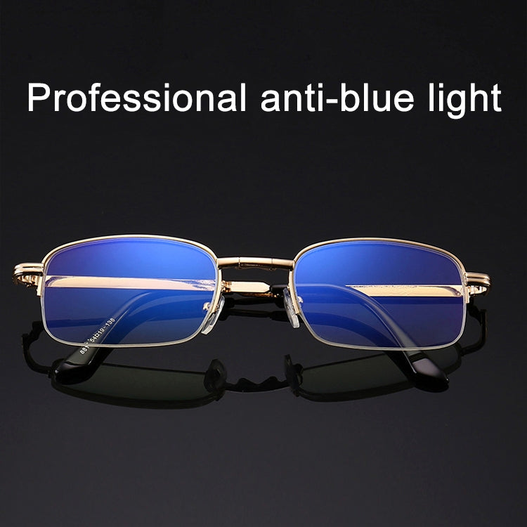 Folding Anti Blue-ray Presbyopic Reading Glasses with Case & Cleaning Cloth, +1.00D Reluova