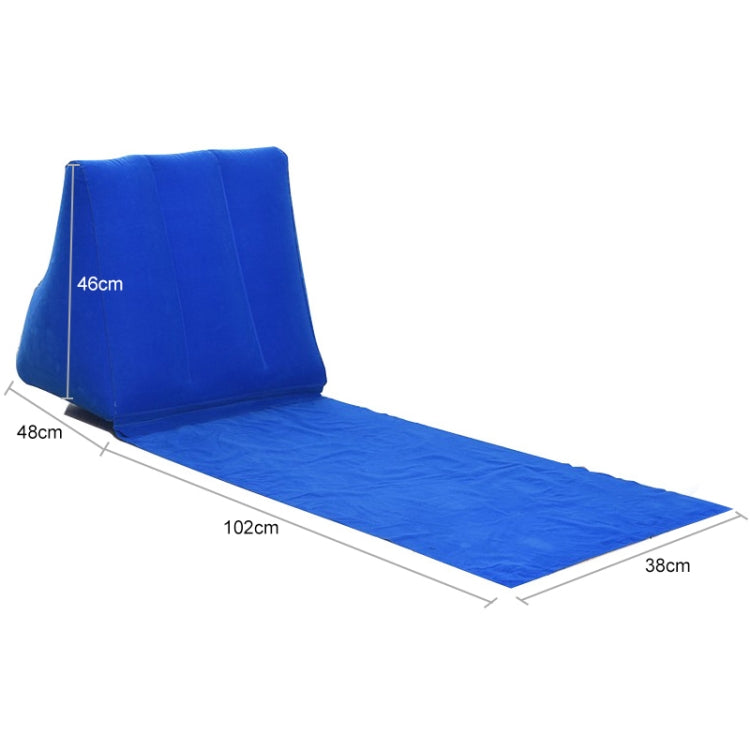 Outdoor Beach PVC Thick Flocked Beach Mat Inflatable Triangle Pad, Size:  150x38x46cm