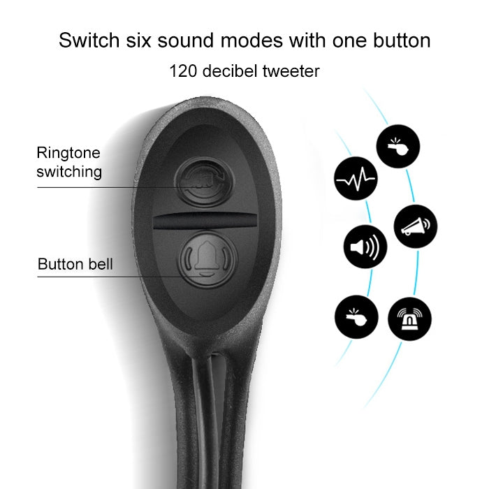 350LM USB Charging Waterproof Snap-on Bicycle Headlight with Speaker & Stopwatch Function Reluova