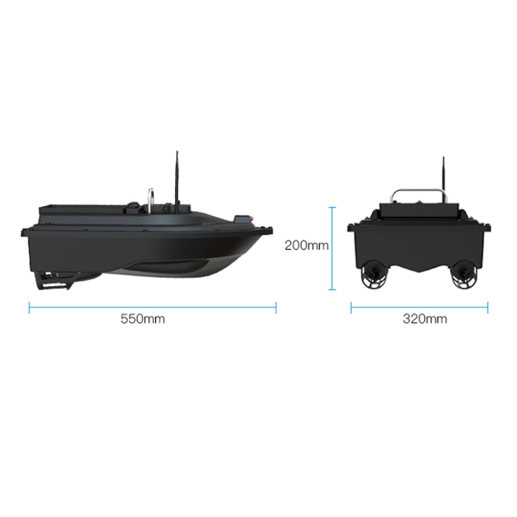 D16B GPS Double Motors Outdoor Rc Bait Fishing Boat, EU Plug