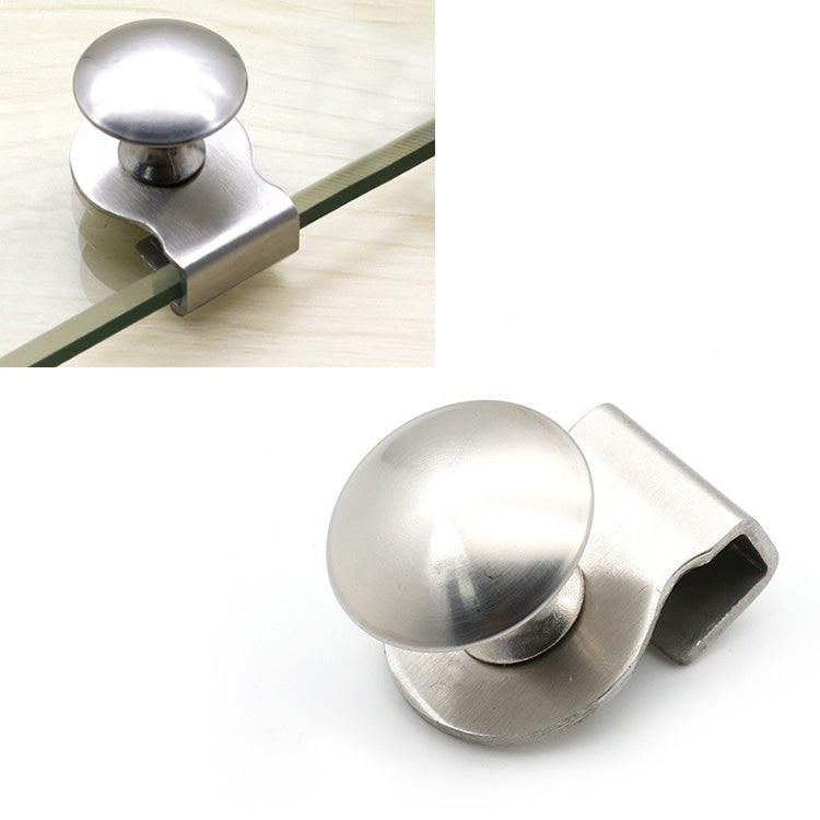 Stainless Steel Wire Drawing Open Hole Free Glass Cabinet Door Handle, Size: S My Store