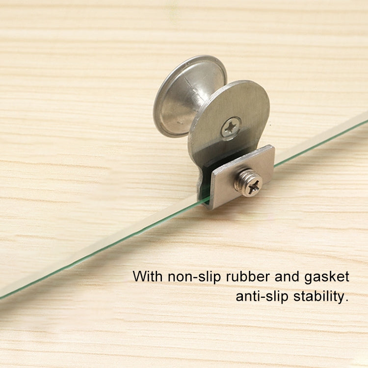 Stainless Steel Wire Drawing Open Hole Free Glass Cabinet Door Handle, Size: S My Store