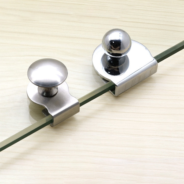 Stainless Steel Wire Drawing Open Hole Free Glass Cabinet Door Handle, Size: S