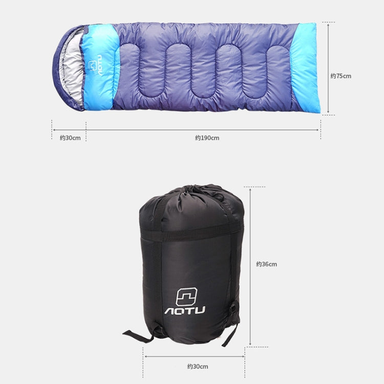 AOTU AT6101 1.3kg Outdoor Camping Stitchable Envelope Warm Sleeping Bag Reluova