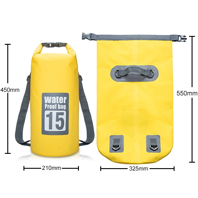 Outdoor Waterproof Dry Dual Shoulder Strap Bag Dry Sack, Capacity: 15L Reluova