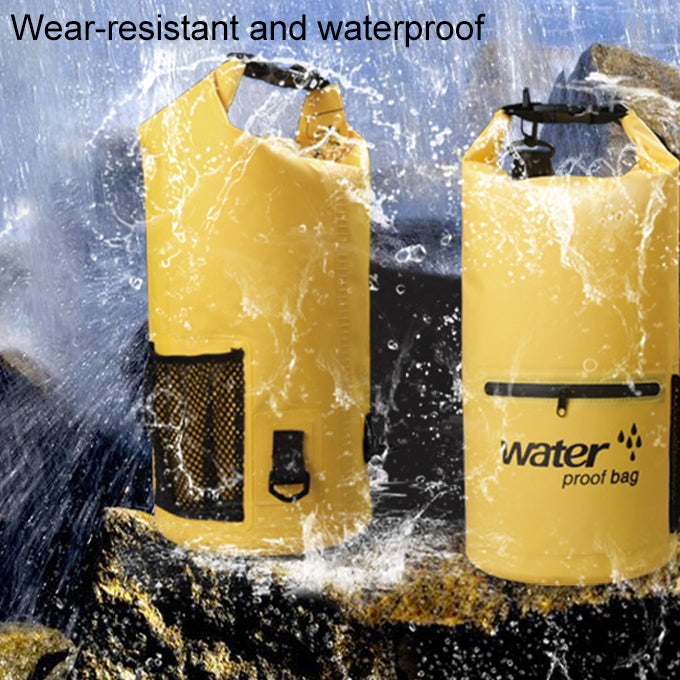 Outdoor Waterproof Dry Dual Shoulder Strap Bag Dry Sack PVC Barrel Bag, Capacity: 20L Reluova