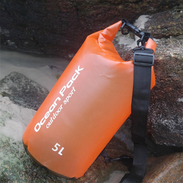 Outdoor Waterproof Single Shoulder Dry Bag Dry Sack PVC Barrel Bag, Capacity: 5L Reluova