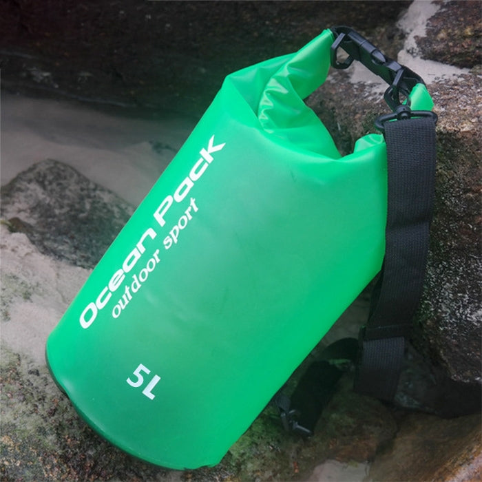 Outdoor Waterproof Single Shoulder Dry Bag Dry Sack PVC Barrel Bag, Capacity: 5L Reluova