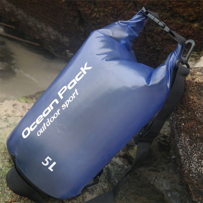 Outdoor Waterproof Single Shoulder Dry Bag Dry Sack PVC Barrel Bag, Capacity: 5L Reluova