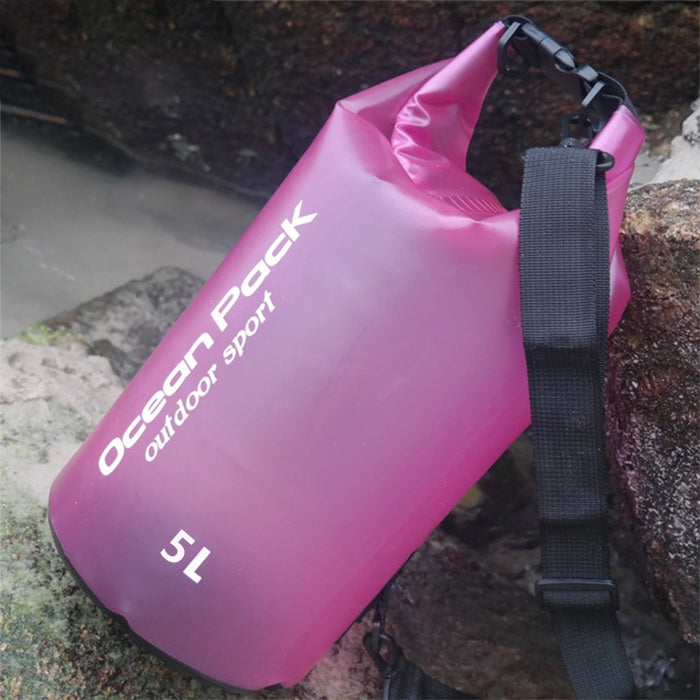 Outdoor Waterproof Single Shoulder Dry Bag Dry Sack PVC Barrel Bag, Capacity: 5L Reluova