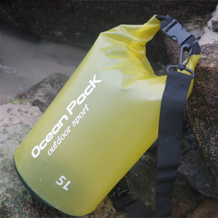 Outdoor Waterproof Single Shoulder Dry Bag Dry Sack PVC Barrel Bag, Capacity: 5L Reluova