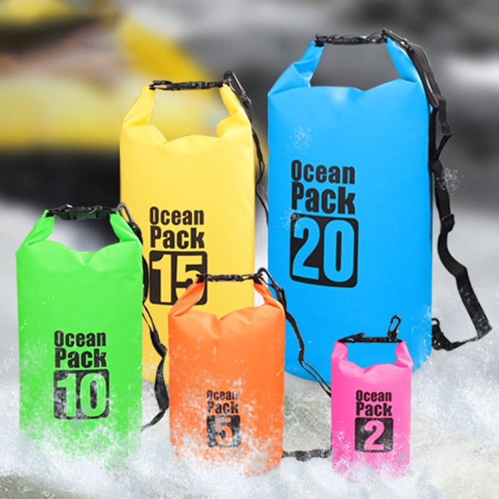 Outdoor Waterproof Double Shoulder Bag Dry Sack PVC Barrel Bag, Capacity: 20L Reluova