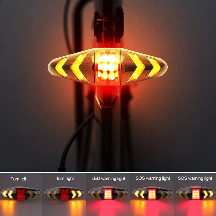 Bicycle Tail Light Intelligent Wireless Remote Control Turn Signal Warning Light Reluova