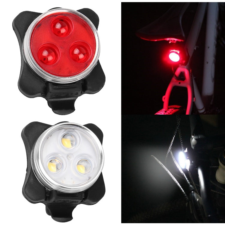 COB Lamp Bead 160LM USB Charging Four-speed Waterproof Bicycle Headlight / Taillight Set,  Red + White Light 650MA Reluova