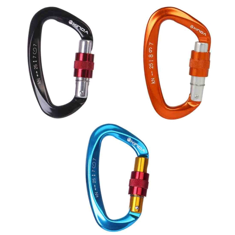 XINDA XD-Q9628 Professional Climbing D-shaped Master Lock Carabiner Safety Buckle Outdoor Climbing Equipment Supplies