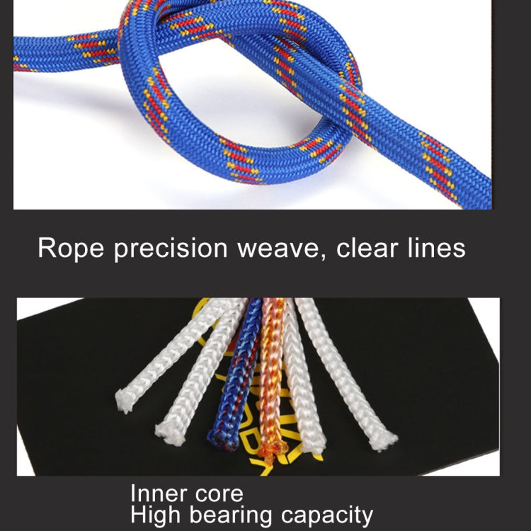 Climbing Auxiliary Rope Static Rope Safety Rescue Rope, Length: 15m Diameter: 10mm Reluova