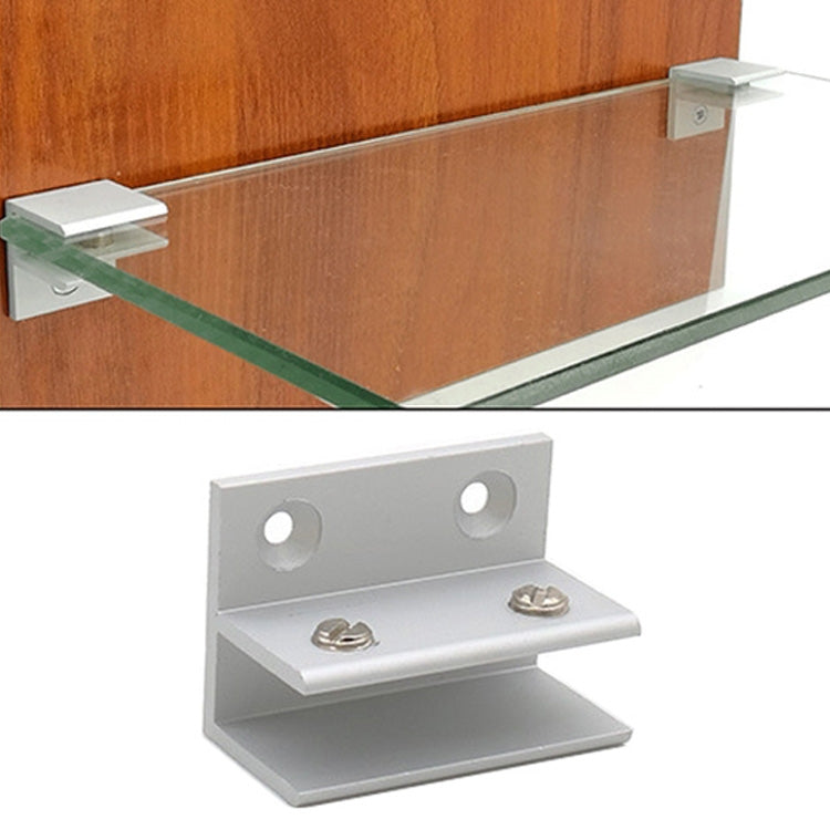 F-type Aluminum Alloy Glass Combination Clamp Cabinet Partition Fixing Clip, Size: L, Cliped 5-10mm My Store