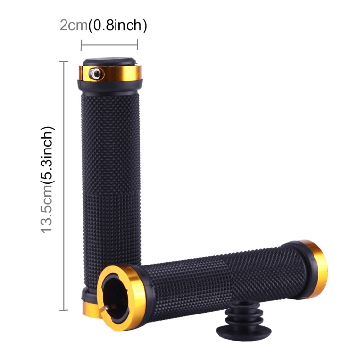 OQSPORT 2 PCS Bike Hand Grips Bilateral Lock Straight Barrel MTB Bicycle Anti-slip Handlebar Grips Reluova