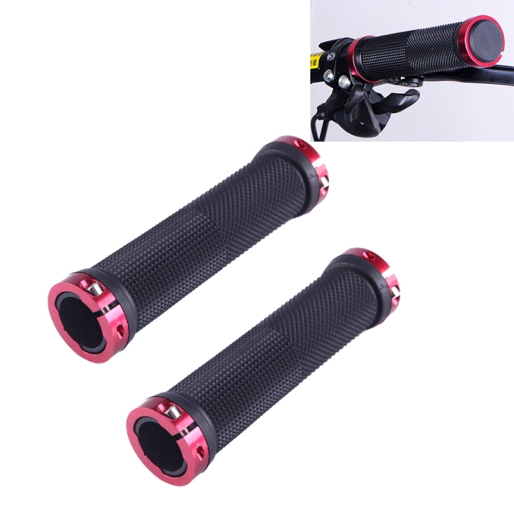 OQSPORT 2 PCS Bike Hand Grips Bilateral Lock Straight Barrel MTB Bicycle Anti-slip Handlebar Grips Reluova