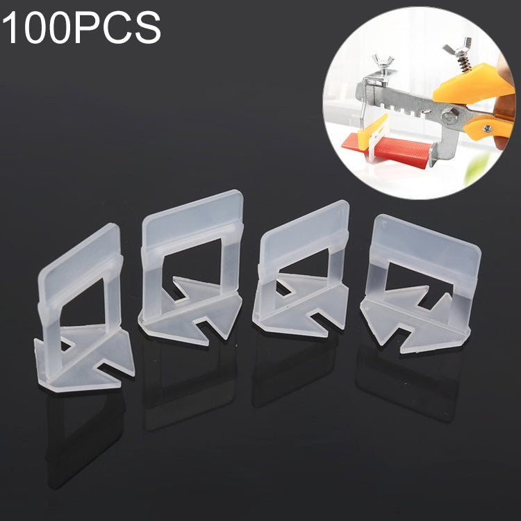 100 PCS 1.0mm Tile Leveling System Clips Kit Wall Floor Tile Spacer Tiling Tool for Paving Locator Tool OG6480