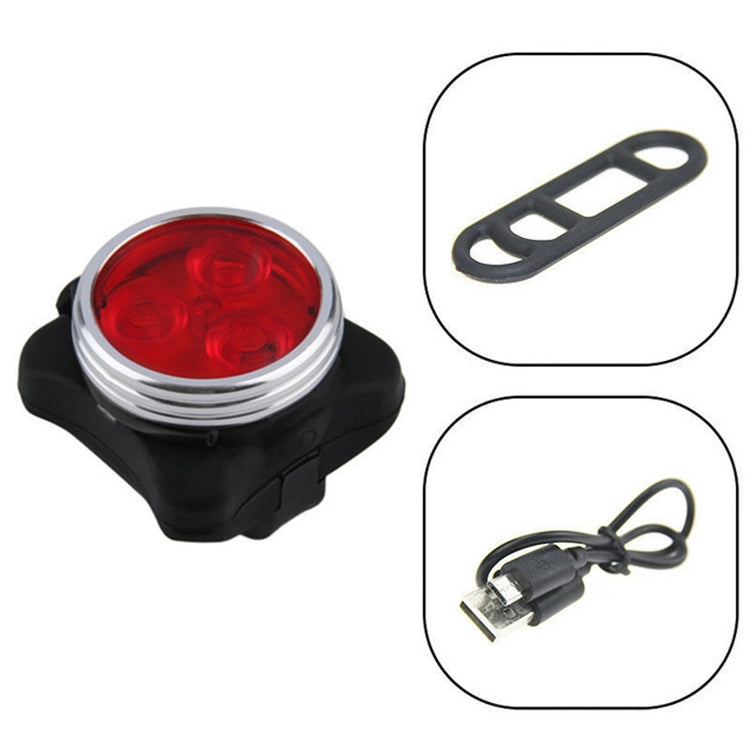 COB Lamp Bead 160LM USB Charging Four-speed Waterproof Bicycle Headlight / Taillight Set,  Red Light 650MA Reluova