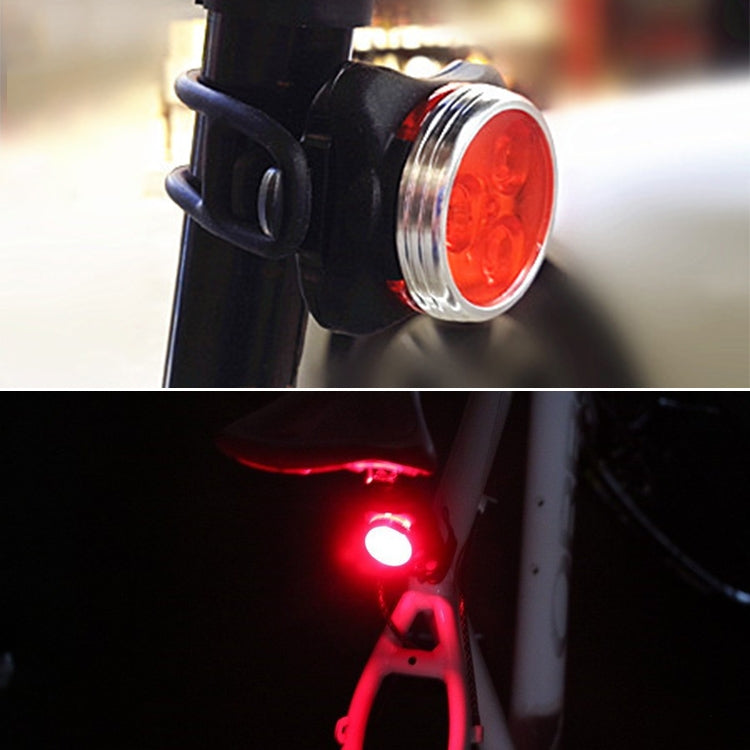 COB Lamp Bead 160LM USB Charging Four-speed Waterproof Bicycle Headlight / Taillight Set,  Red Light 650MA Reluova