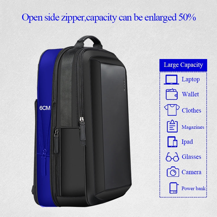 Bopai 751-006551 Large Capacity Business Casual Breathable Laptop Backpack with External USB Interface, Size: 30 x 12 x 44cm