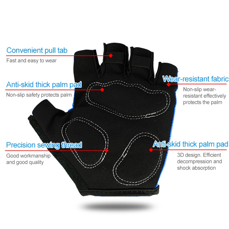 BaseCamp BC-204 Bicycle Half Finger Gloves Lycra Fabric Cycling Gloves, Size: S Reluova