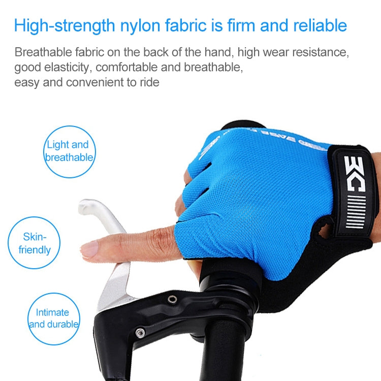 BaseCamp BC-204 Bicycle Half Finger Gloves Lycra Fabric Cycling Gloves, Size: L Reluova