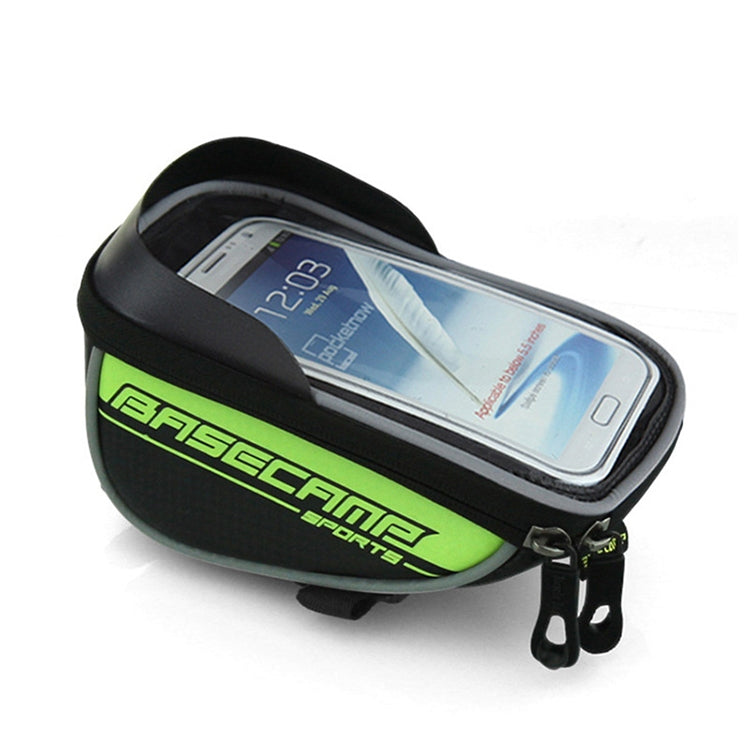 BaseCamp BC-305 Bicycle Phone Bags Mountain Road Bike Front Head Top Frame Handlebar Bag with Transparent Window & Sun Visor for 5.8 Inch 15x8cm and Below Smartphones Reluova