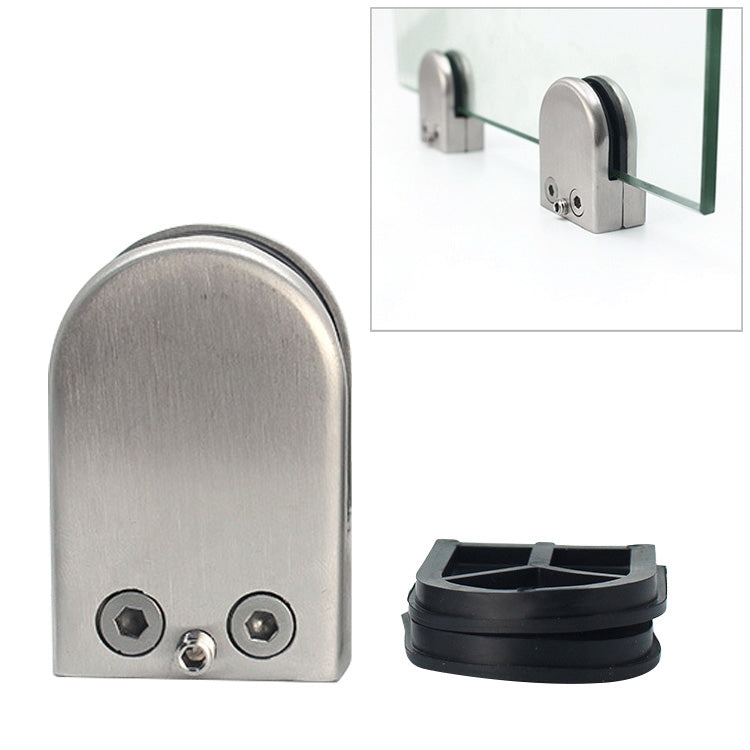 15-20mm Concave Curved Bottom Matte Polished 201 Stainless Steel Fixed Clip Railing Glass Wood Layer Board Clamp Bracket