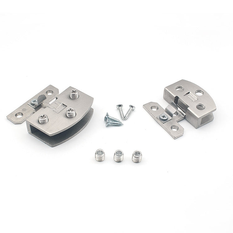 Open Hole Free Brushed Surface Glass Hinge, Size: L, 8-10mm