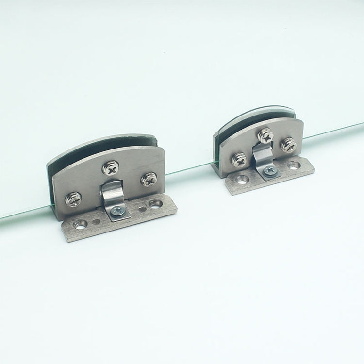 Open Hole Free Brushed Surface Glass Hinge, Size: L, 8-10mm My Store