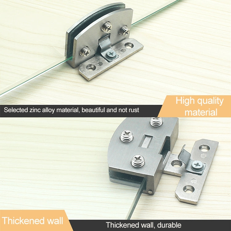 Open Hole Free Brushed Surface Glass Hinge, Size: S, 3-7mm