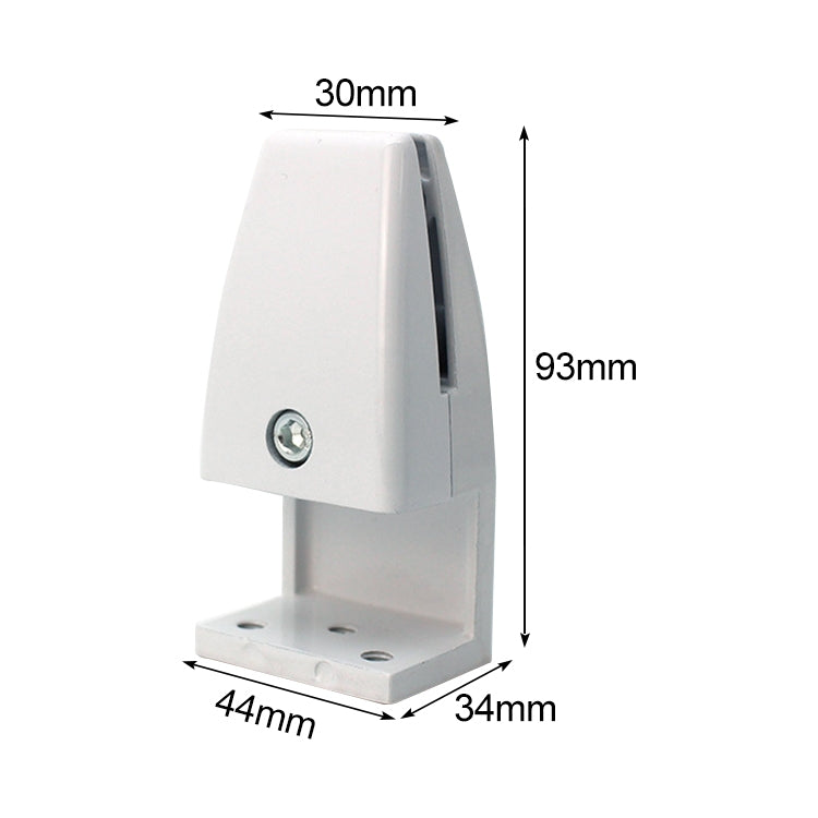 L Shape Aluminum Alloy Office Desktop Screen Fixing Clip Partition Clip (White)