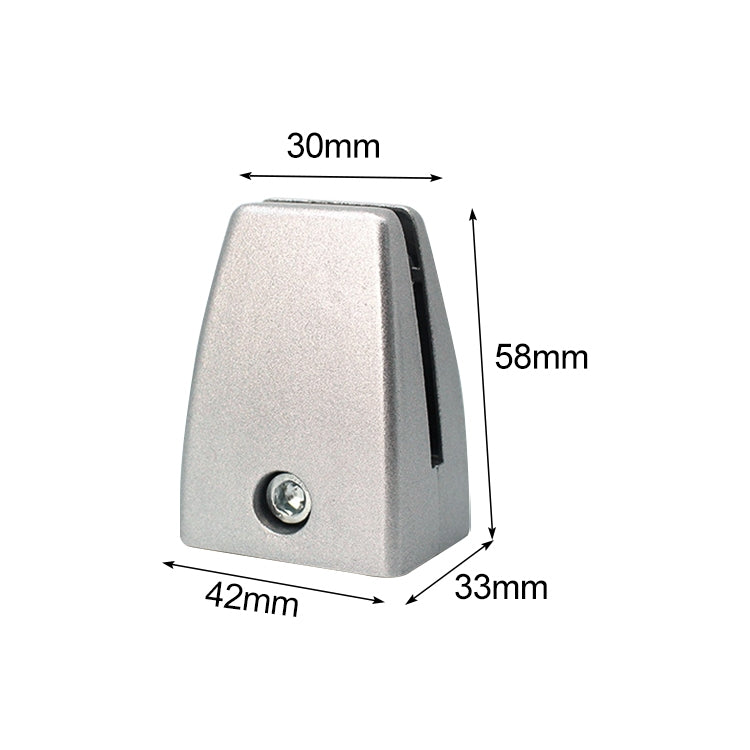 Flat Shape Aluminum Alloy Office Desktop Screen Fixing Clip Partition Clip (Silver)