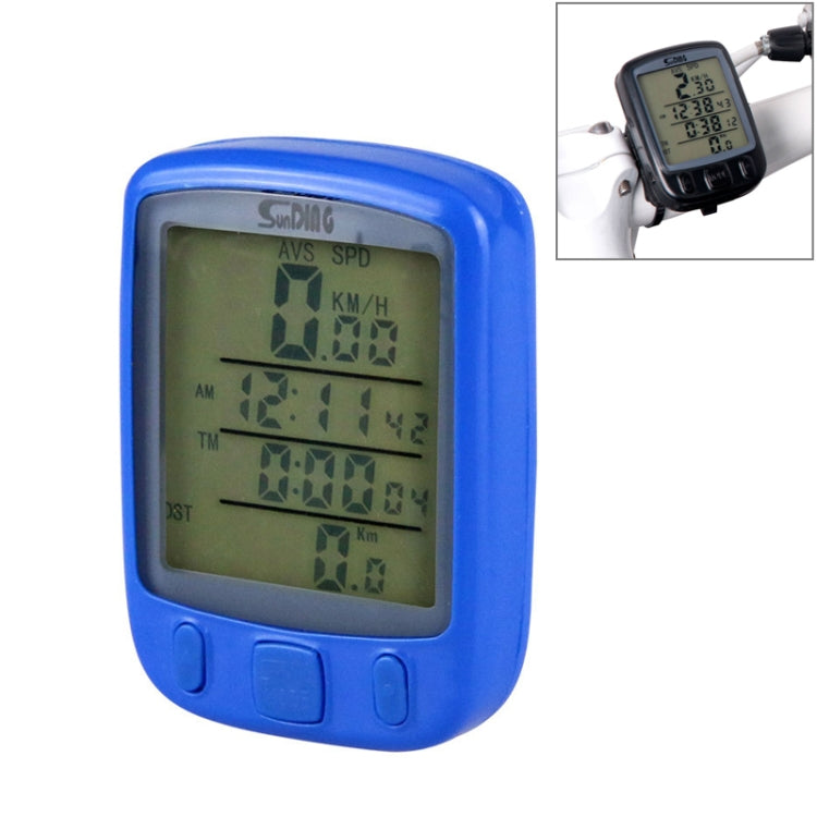 SUNDING 563A Bike Bicycle Waterproof Wired LCD Screen Luminous Mileage Speedometer Odometer, English Version Reluova