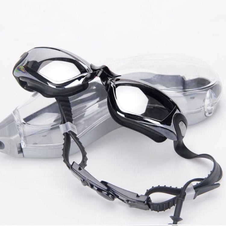 Electroplating Anti-fog Silicone Swimming Goggles with One-piece Ear Plugs for Adults Reluova