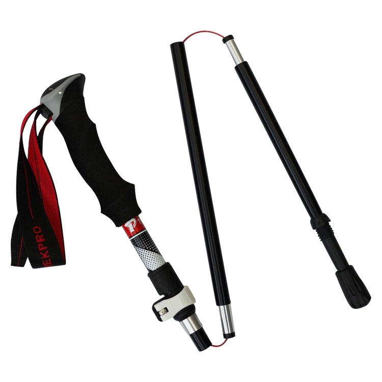 5 Node Portable Foldable Aluminium Alloy Alpenstocks Trekking Poles, Folding Length : 28.5CM Reluova