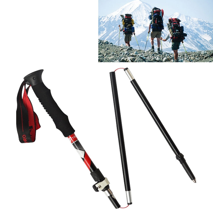 5 Node Portable Foldable Aluminium Alloy Alpenstocks Trekking Poles, Folding Length : 35CM Reluova