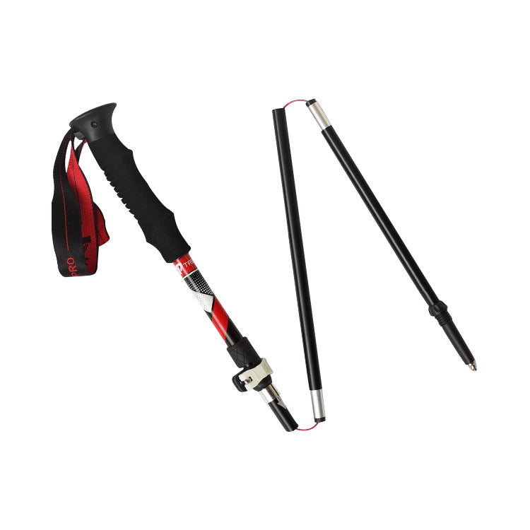 5 Node Portable Foldable Aluminium Alloy Alpenstocks Trekking Poles, Folding Length : 35CM Reluova