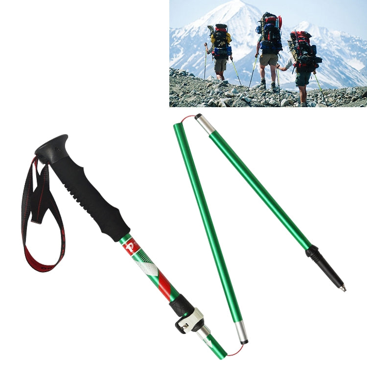 5 Node Portable Foldable Aluminium Alloy Alpenstocks Trekking Poles, Folding Length : 35CM Reluova