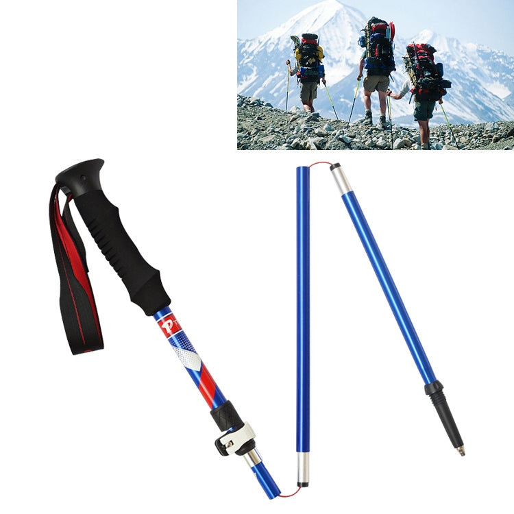 5 Node Portable Foldable Aluminium Alloy Alpenstocks Trekking Poles, Folding Length : 35CM Reluova