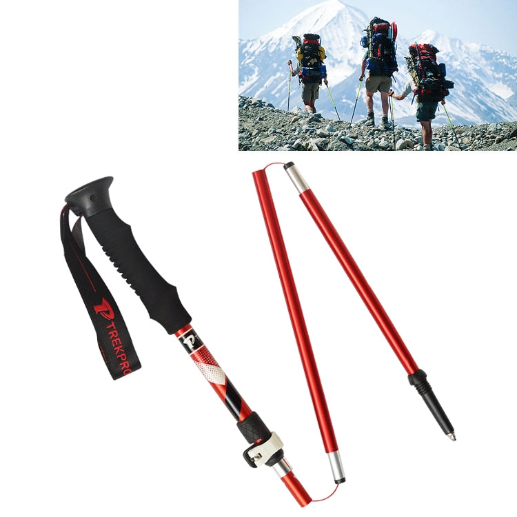 5 Node Portable Foldable Aluminium Alloy Alpenstocks Trekking Poles, Folding Length : 35CM Reluova