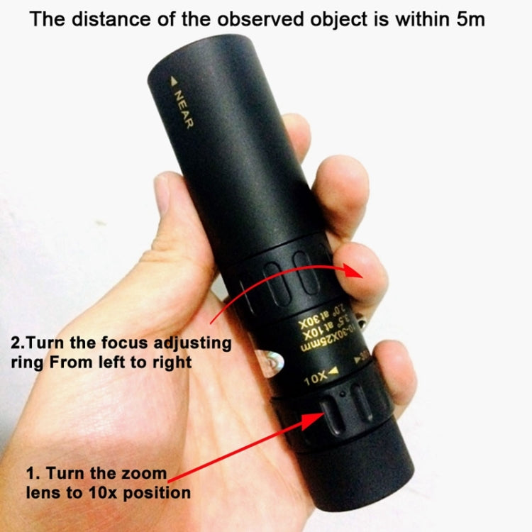 Nikula 10-30x25 Portable Professional High Times High Definition Night-vision Metal Telescope Reluova