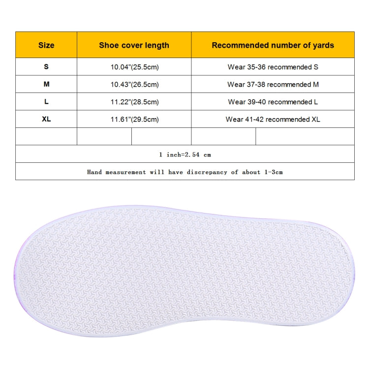 Fashion PVC Non-slip Waterproof Thick-soled Shoe Cover Size: S My Store