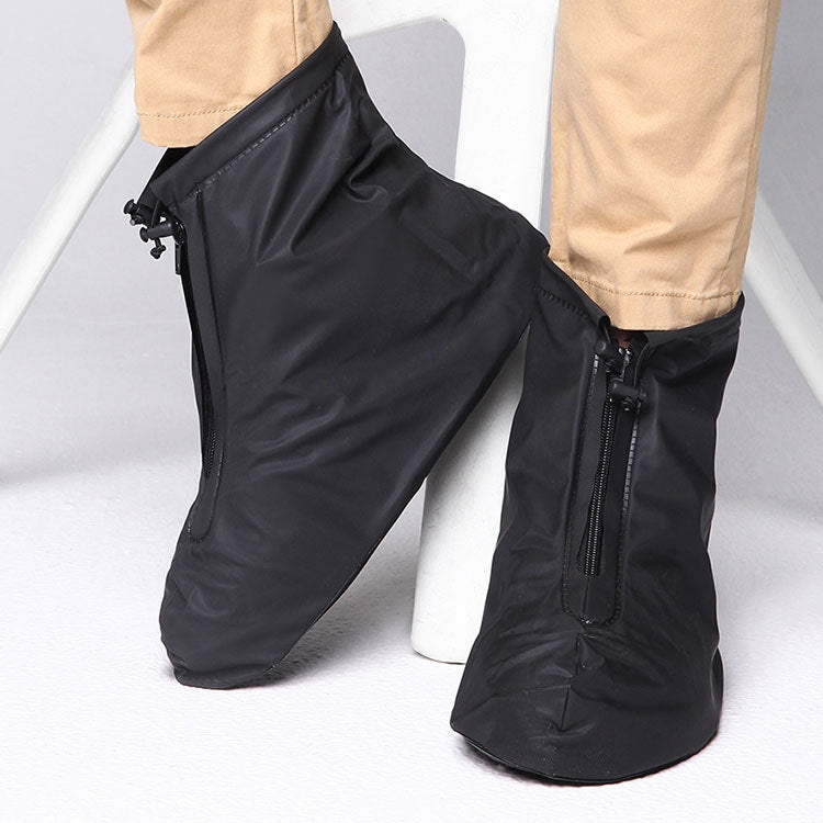 Fashion PVC Non-slip Waterproof Thick-soled Shoe Cover Size: M My Store