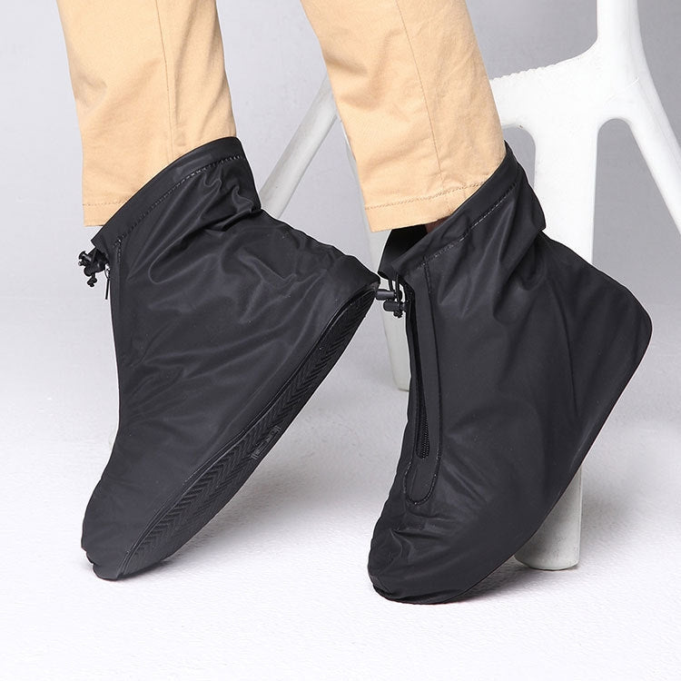 Fashion PVC Non-slip Waterproof Thick-soled Shoe Cover Size: L My Store